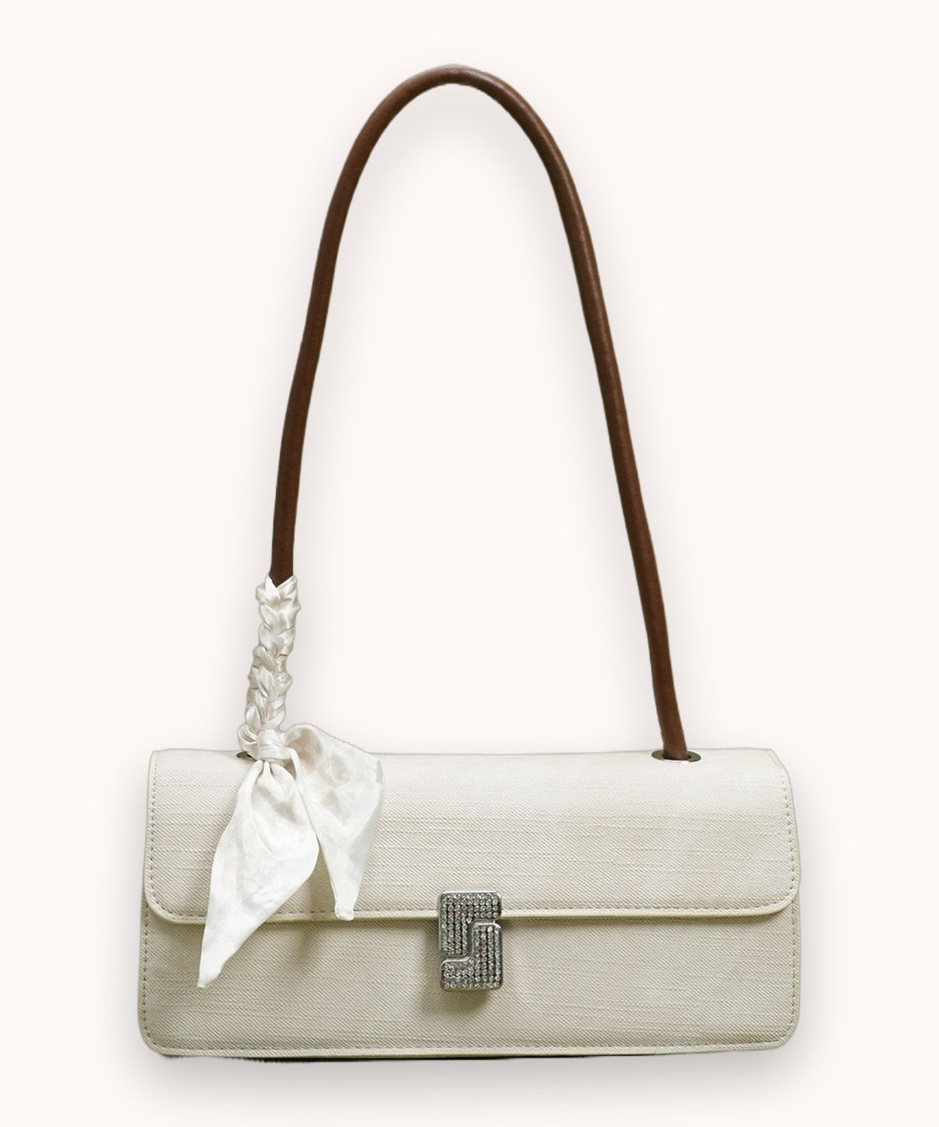 Borsa a spalla in velluto Ribbon