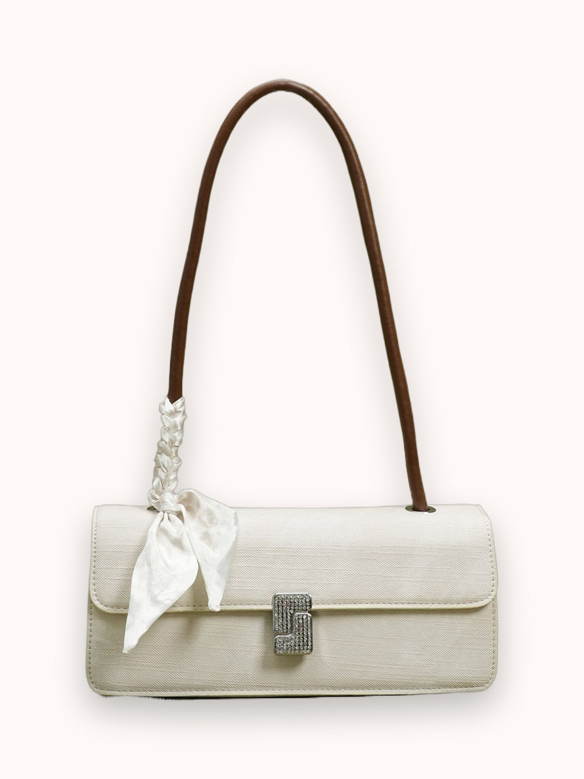 Borsa a spalla in velluto Ribbon