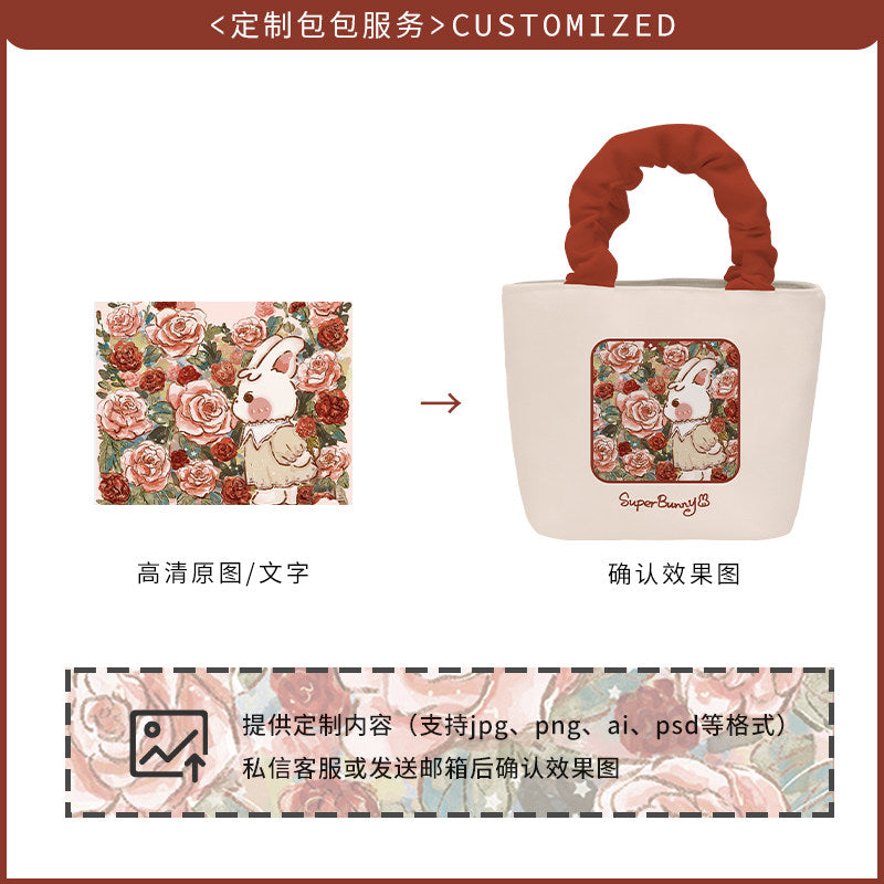 Rose Manor Canvas Tote
