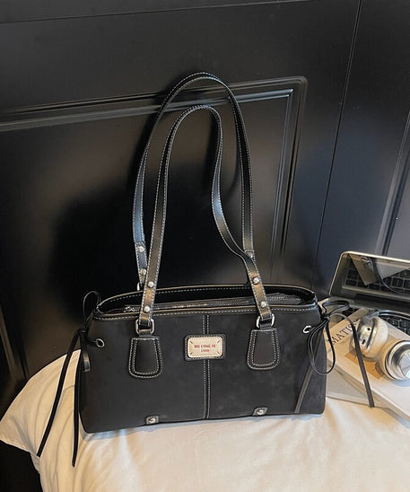 Camden Vintage Contrast-Stitch Tote Bag