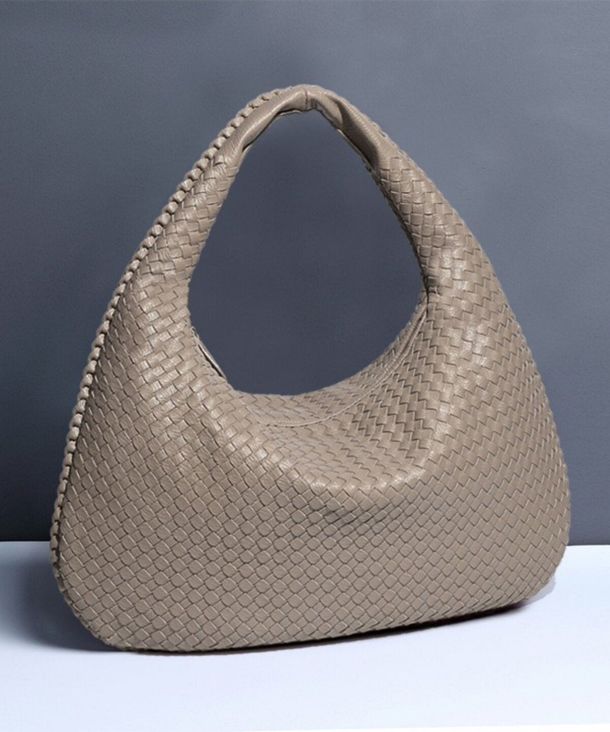 Sienna Woven Crescent Shoulder Bag