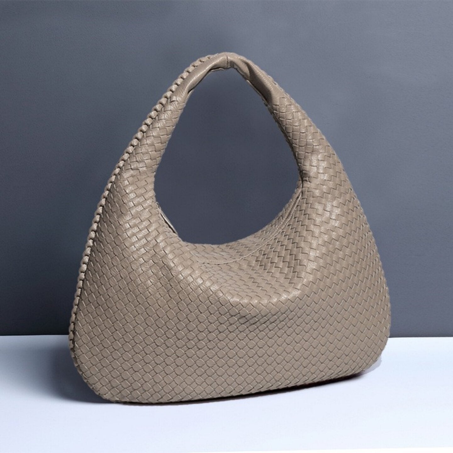 Sienna Woven Crescent Shoulder Bag