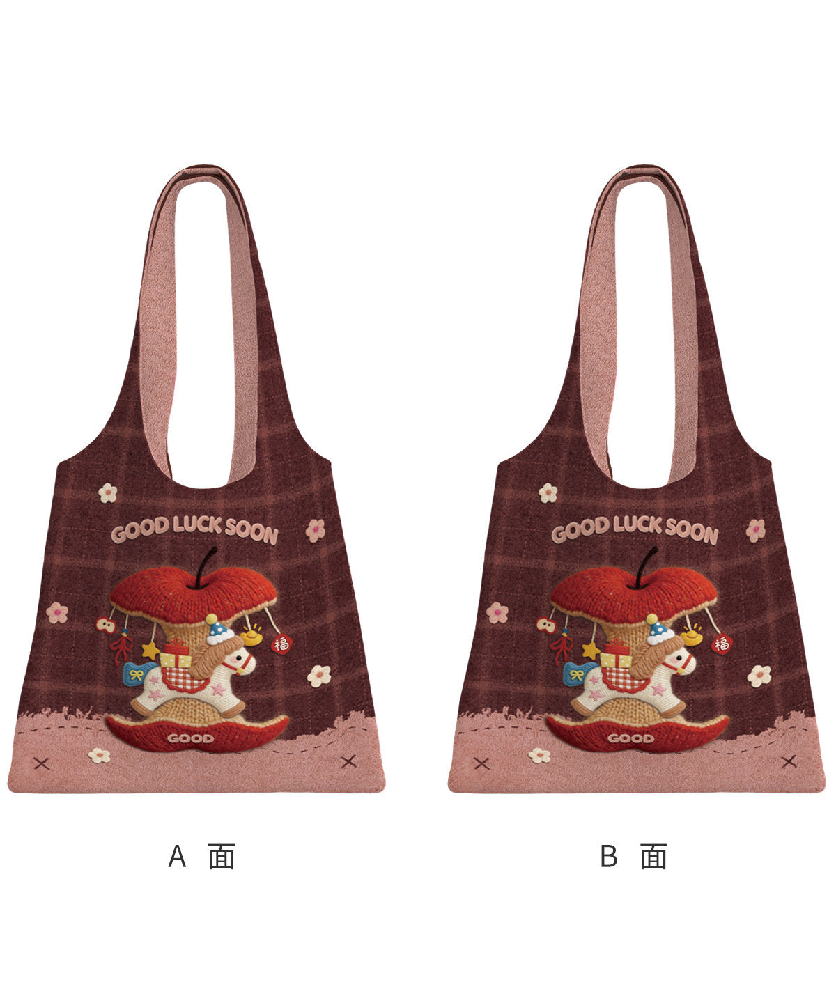 Lucky Horse Canvas Shoulder Bag