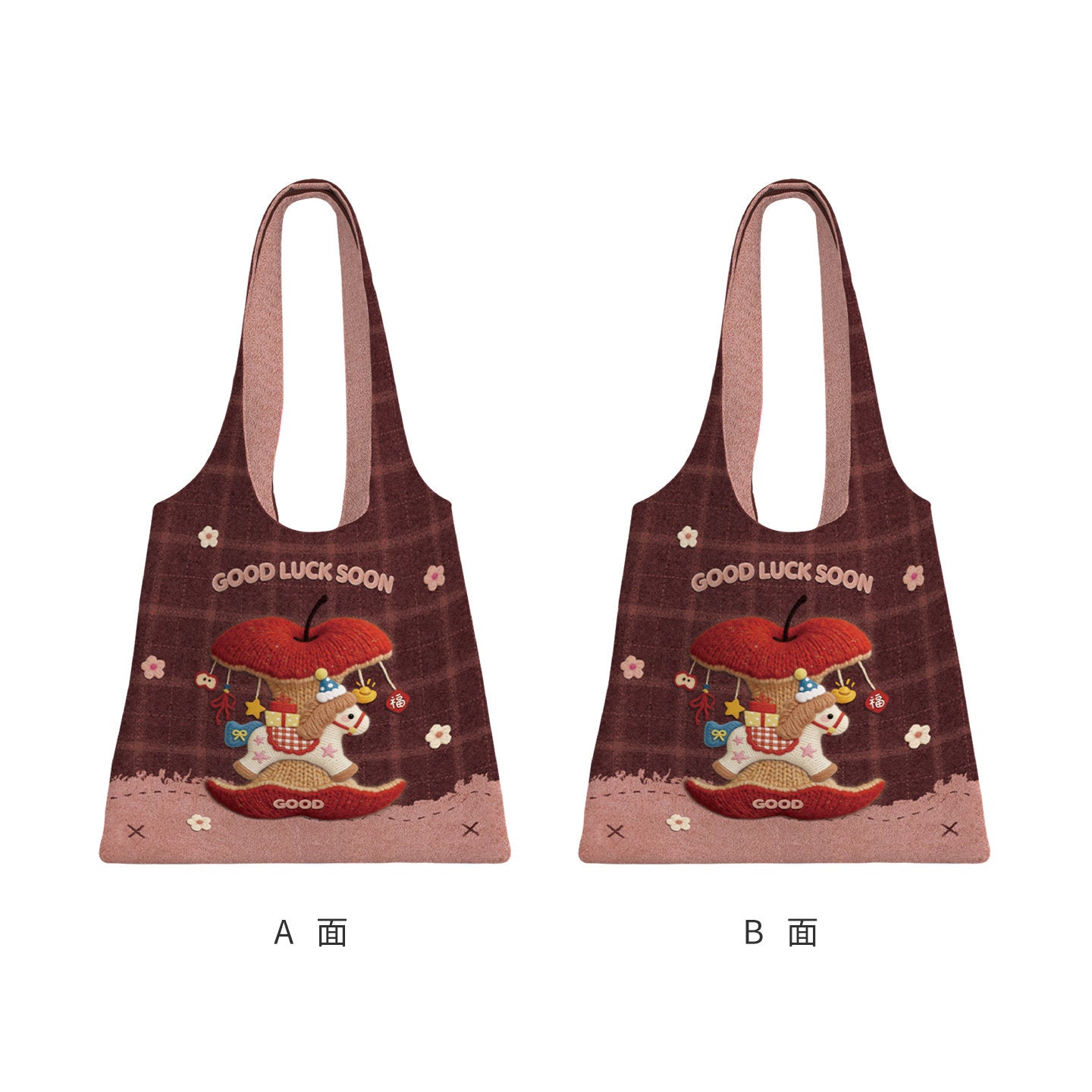 Lucky Horse Canvas Shoulder Bag