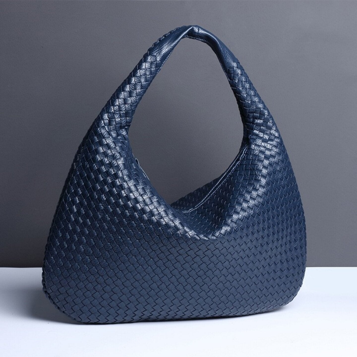Sienna Woven Crescent Shoulder Bag