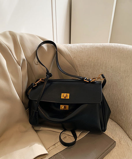 Audrey Vintage Turn-Lock Satchel Bag