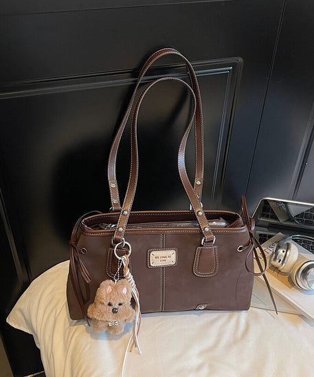 Camden Vintage Contrast-Stitch Tote Bag