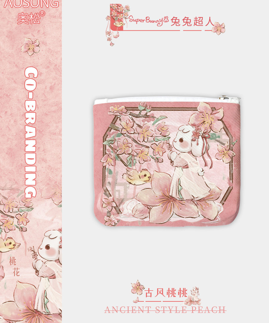 Peach Blossom Canvas Coin Purse