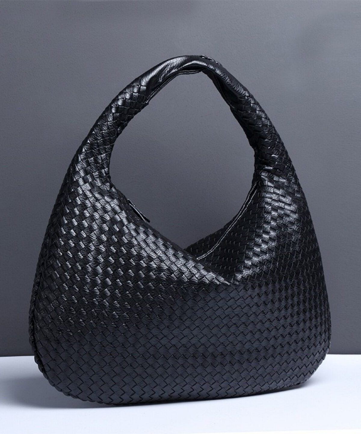 Sienna Woven Crescent Shoulder Bag