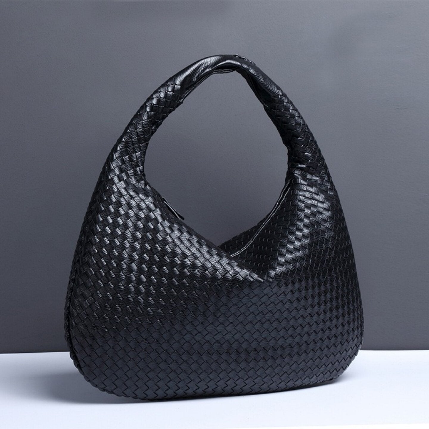 Sienna Woven Crescent Shoulder Bag