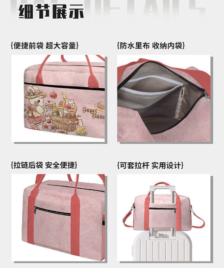 Cupcake Bunny Canvas Travel Bag