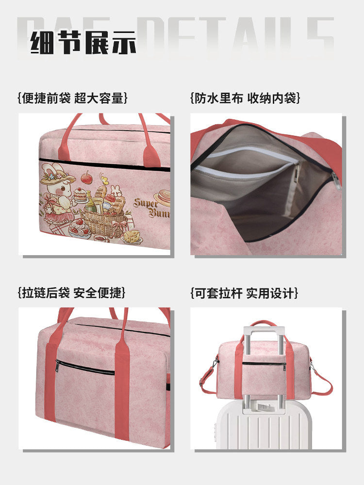 Cupcake Bunny Canvas Travel Bag