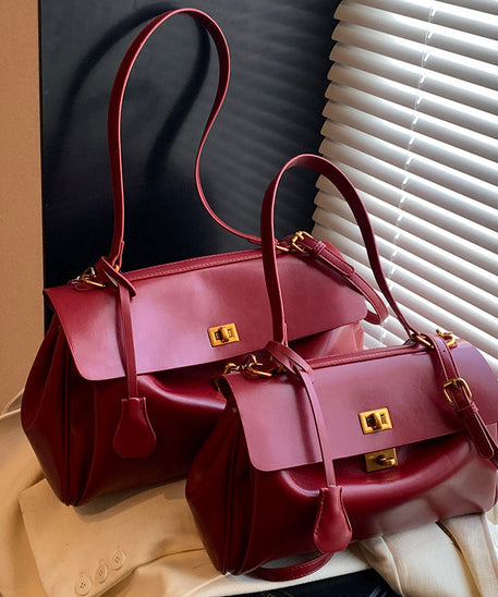 Audrey Vintage Turn-Lock Satchel Bag