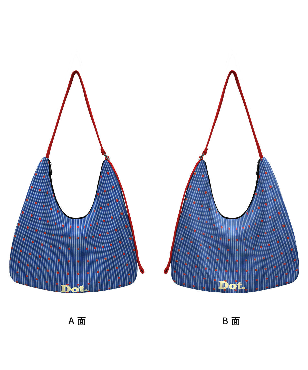 Strawberry Dot Canvas Crossbody Bag