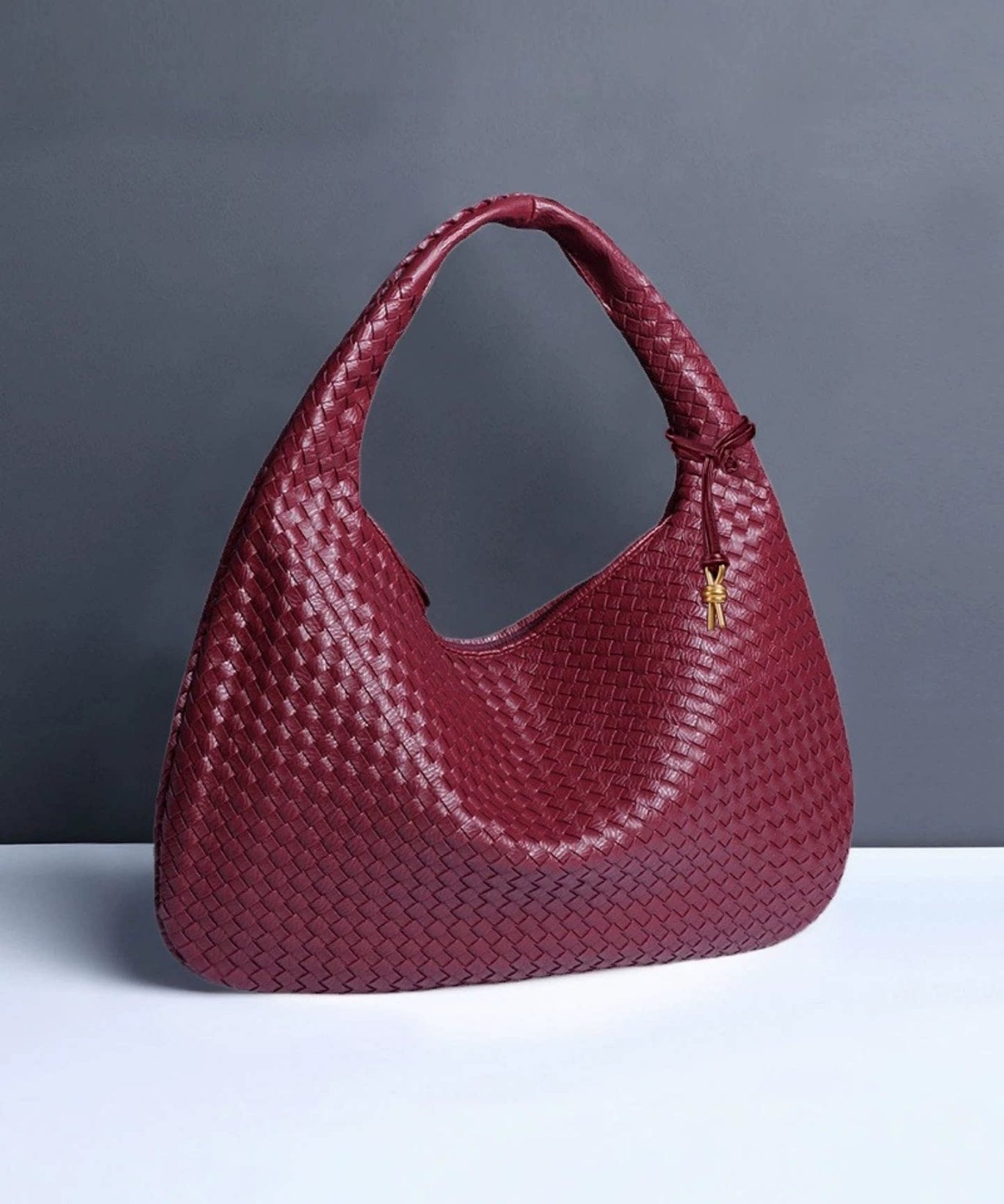 Sienna Woven Crescent Shoulder Bag