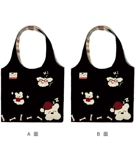 Sleepy Westie Canvas Shoulder Bag
