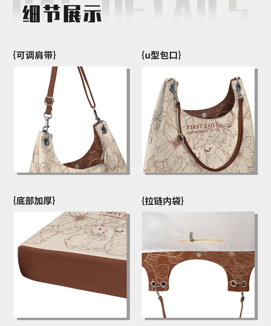 First Love Garden Canvas Shoulder Bag