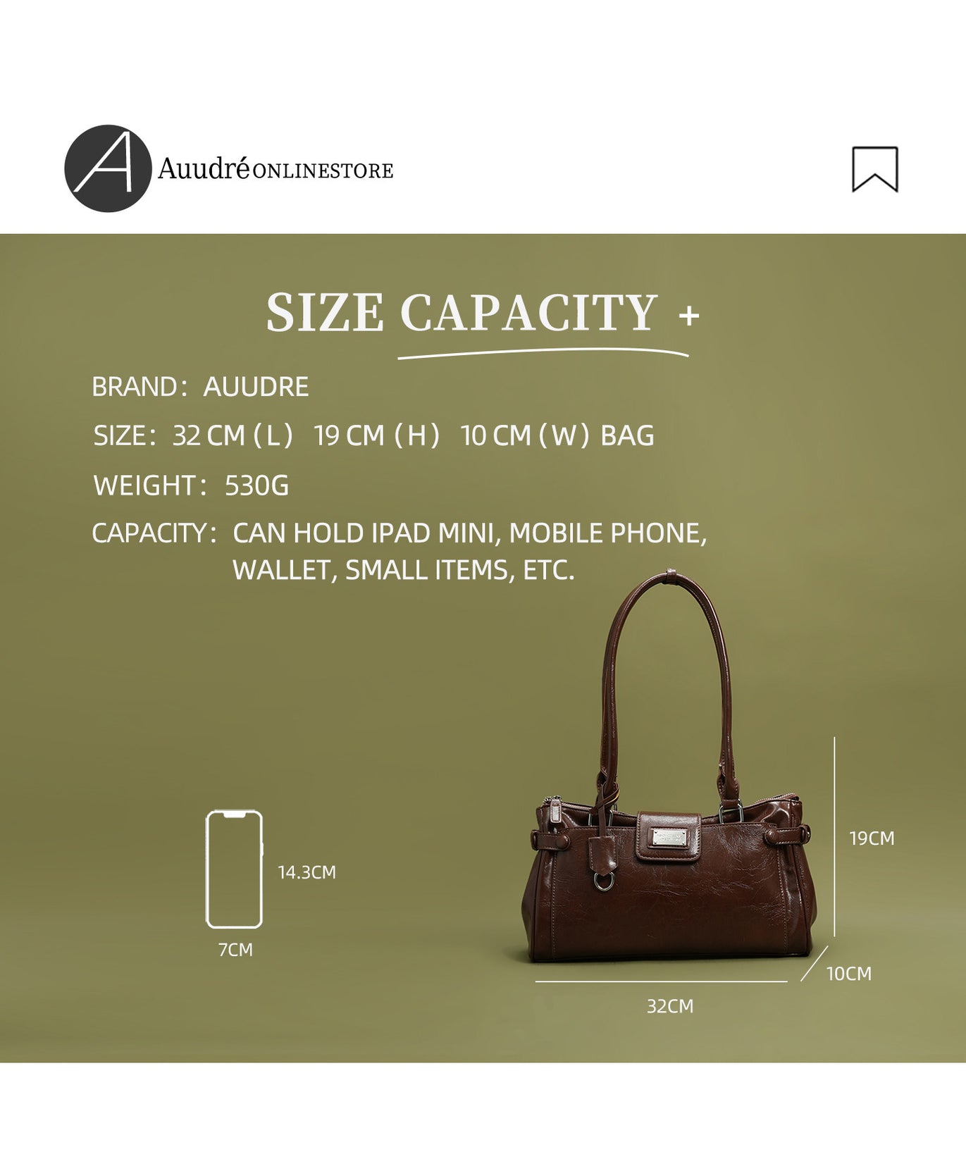Cognac Patent Shoulder Bag