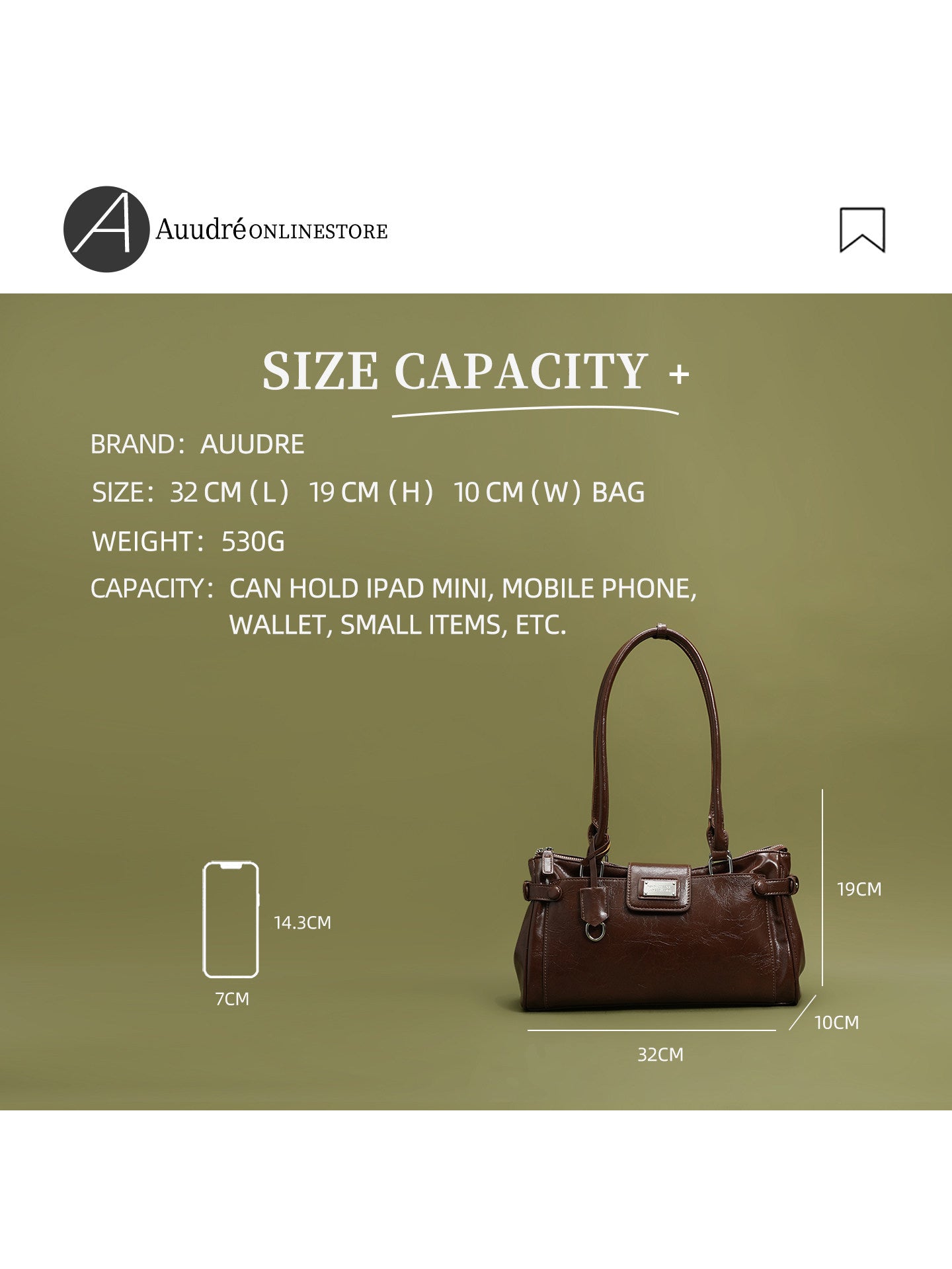 Cognac Patent Shoulder Bag
