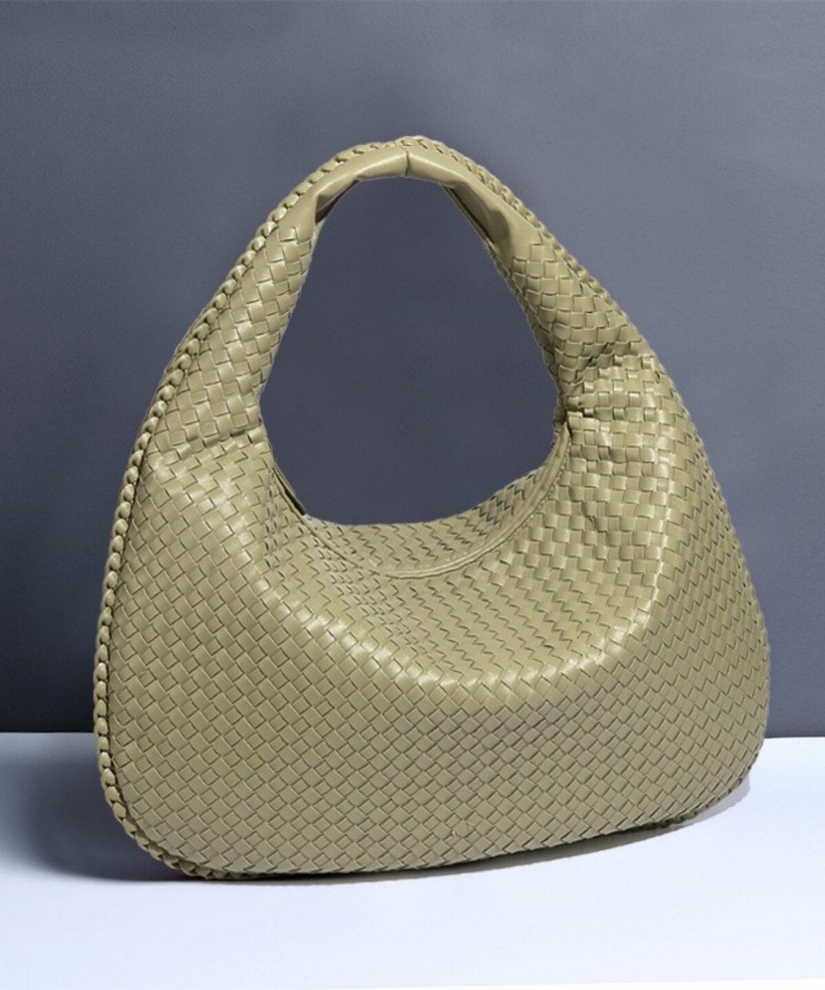 Sienna Woven Crescent Shoulder Bag