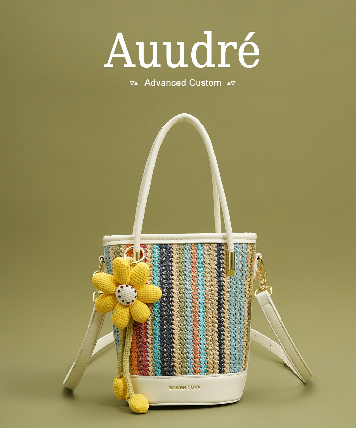 Fiesta Bucket Bag — Straw