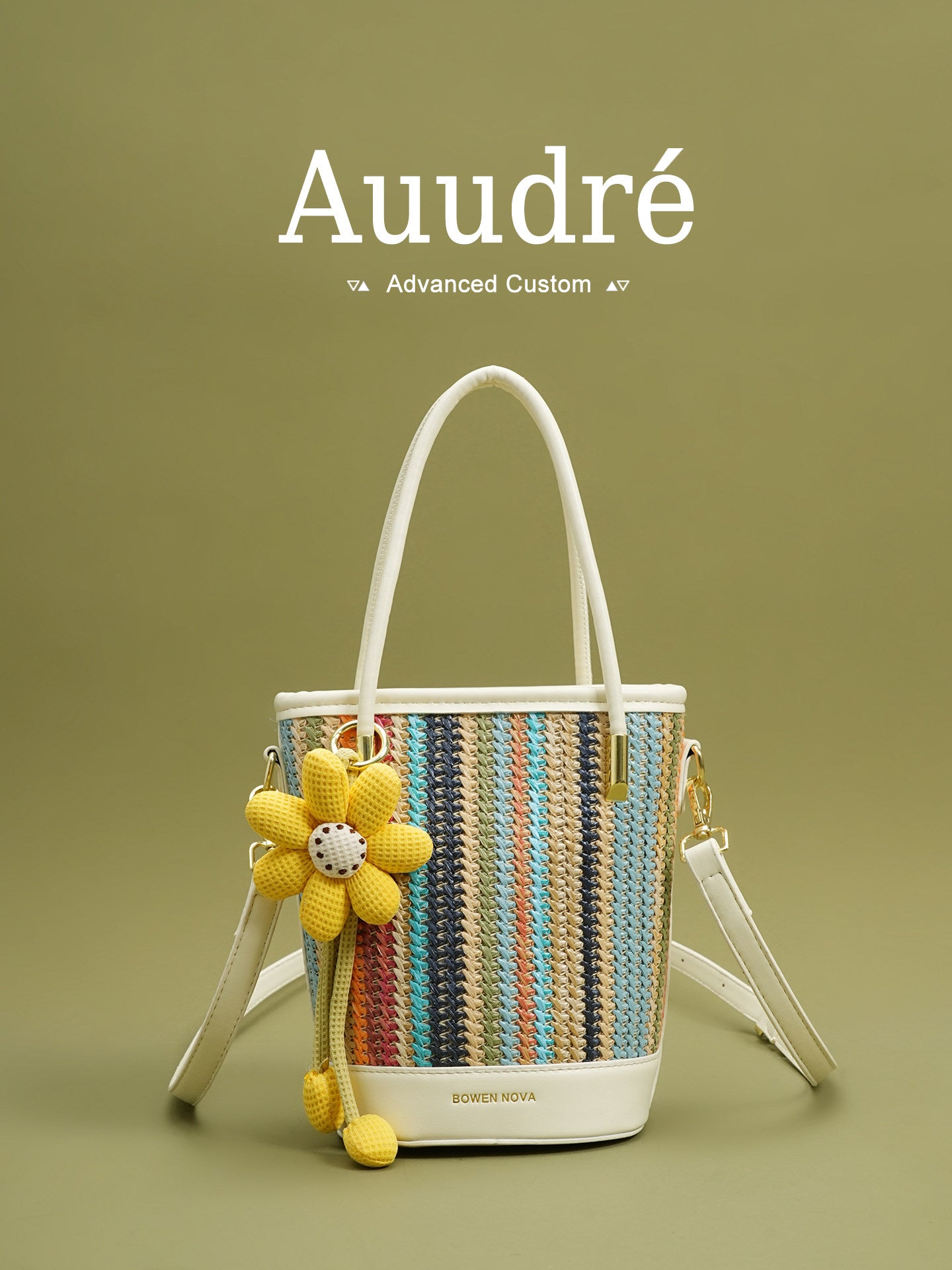 Fiesta Bucket Bag — Straw