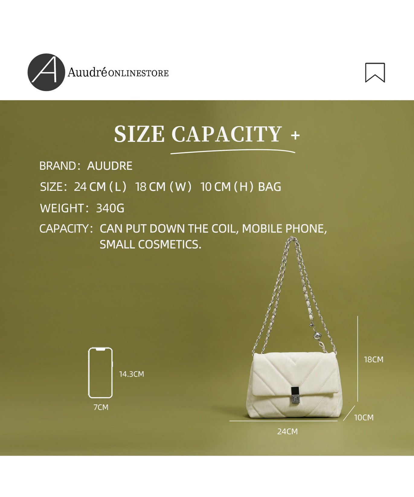 Marshmallow Chain Bag — Quilted