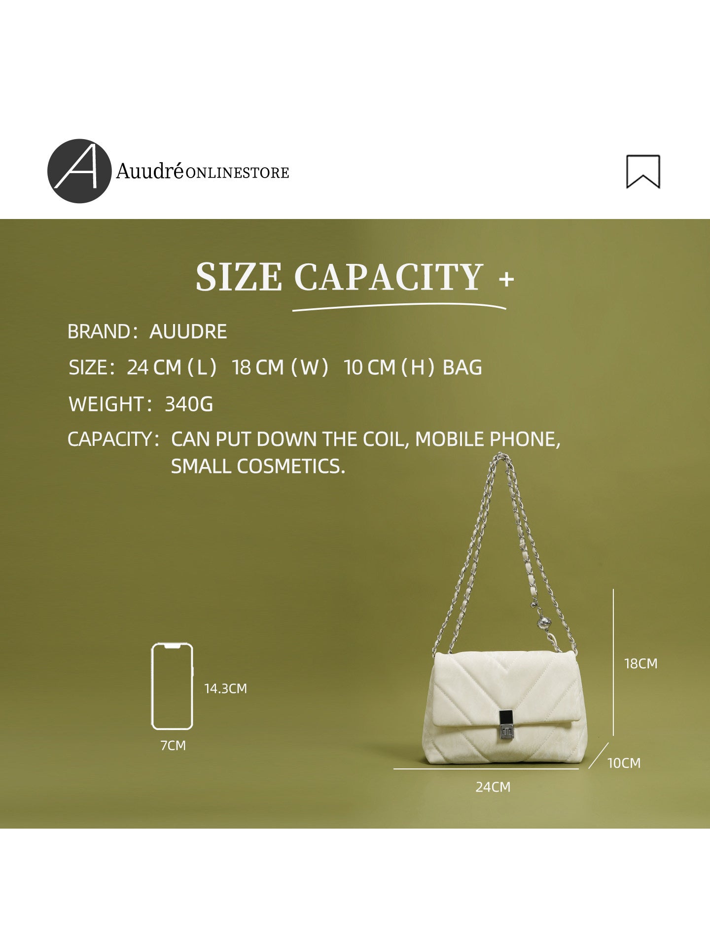 Marshmallow Chain Bag — Quilted