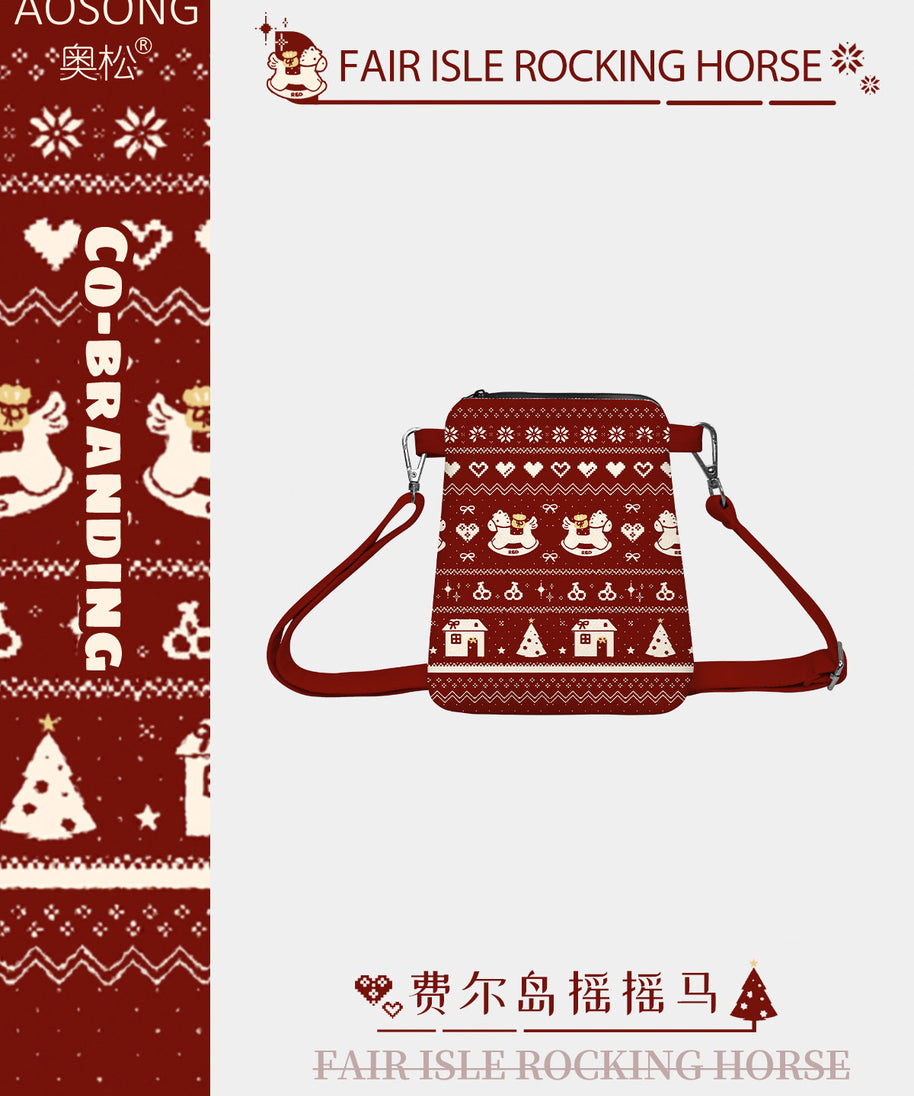 Fair Isle Pony Canvas Phone Bag