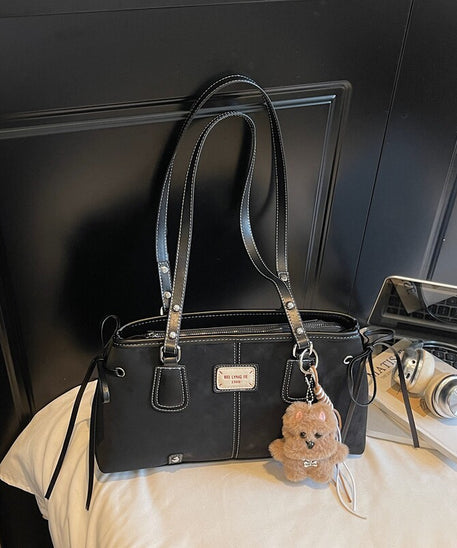 Camden Vintage Contrast-Stitch Tote Bag
