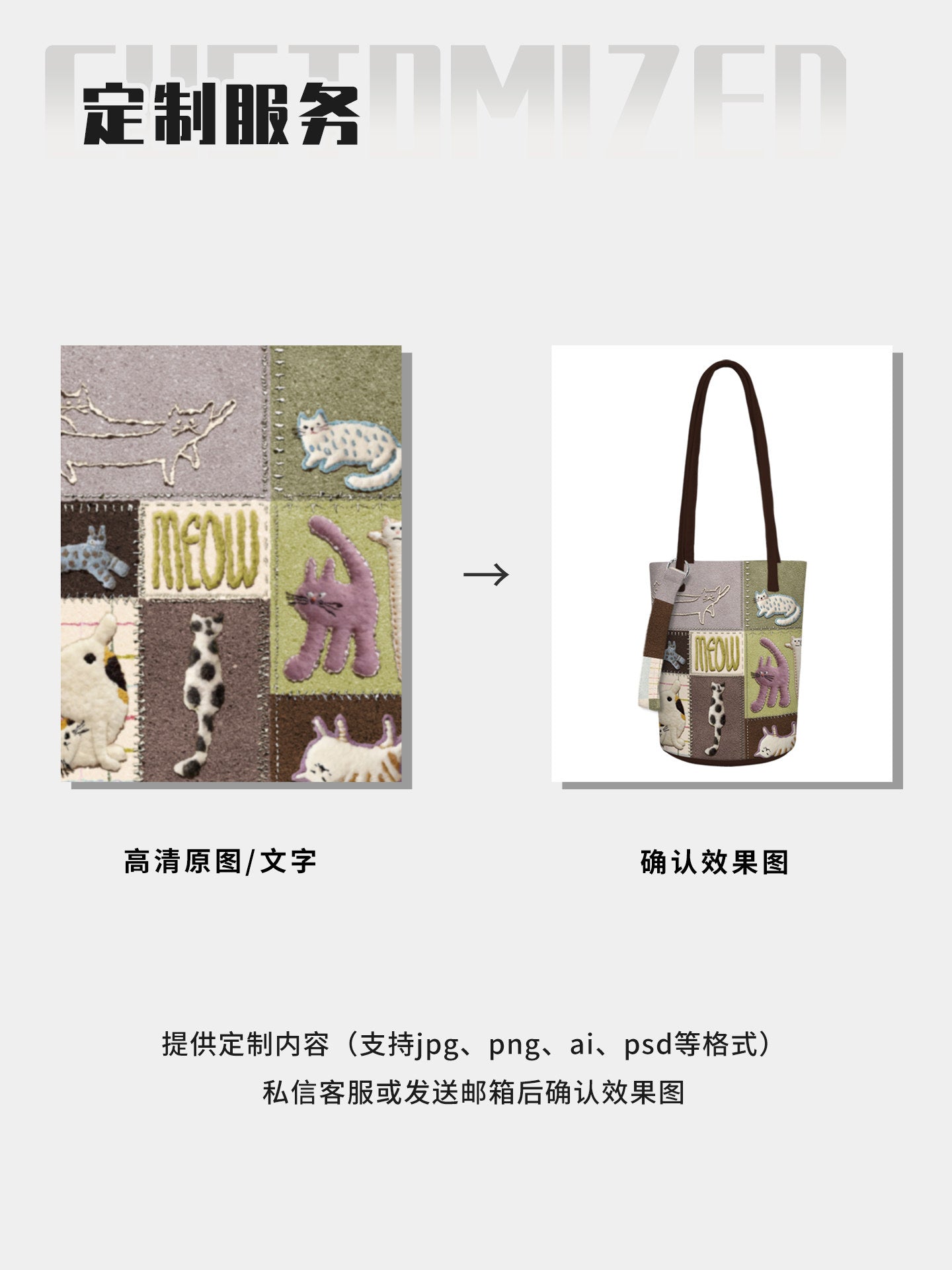 Cat Antics Canvas Bucket Bag