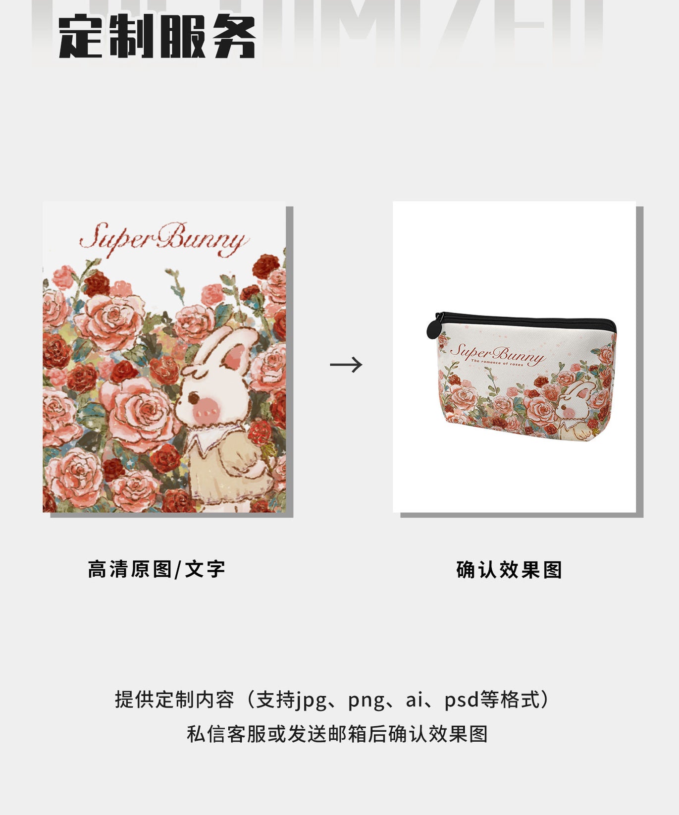 Rose Manor Canvas Pouch
