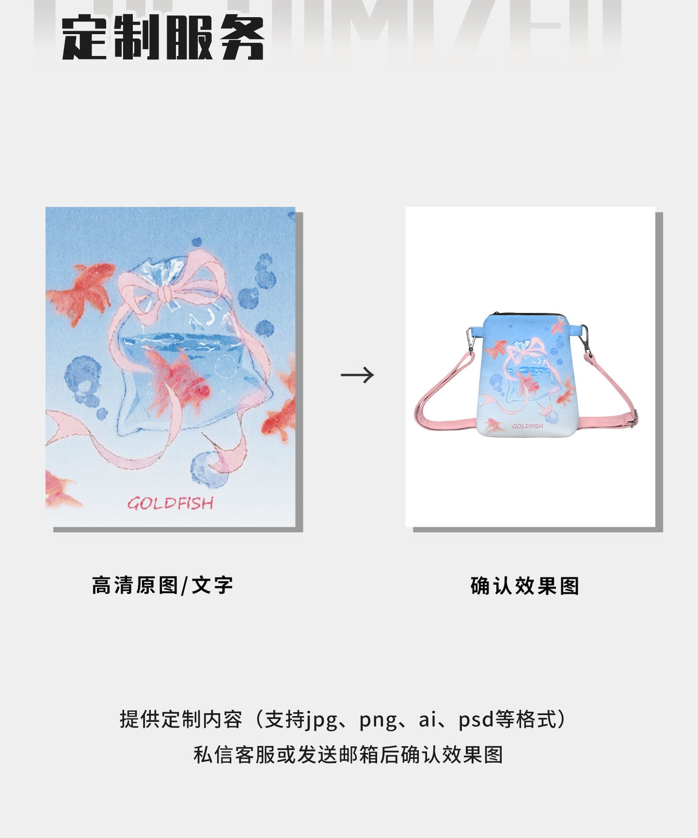 Summer Fish Canvas Phone Bag