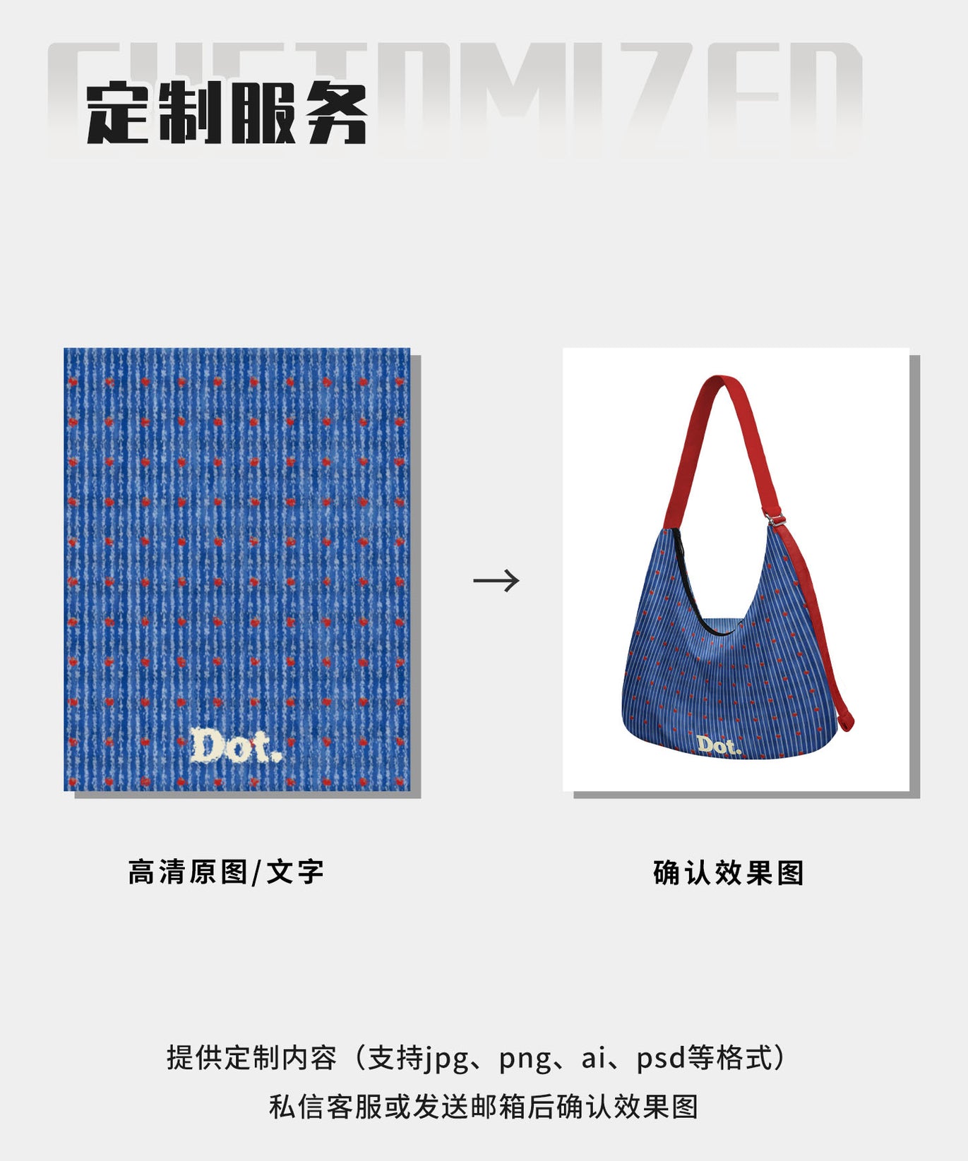 Strawberry Dot Canvas Crossbody Bag