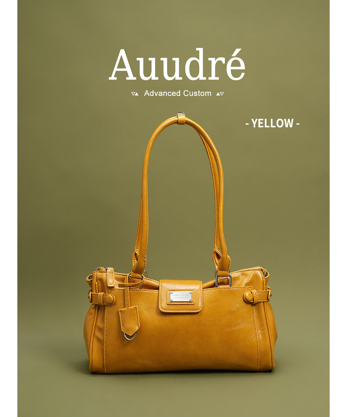 Cognac Patent Shoulder Bag