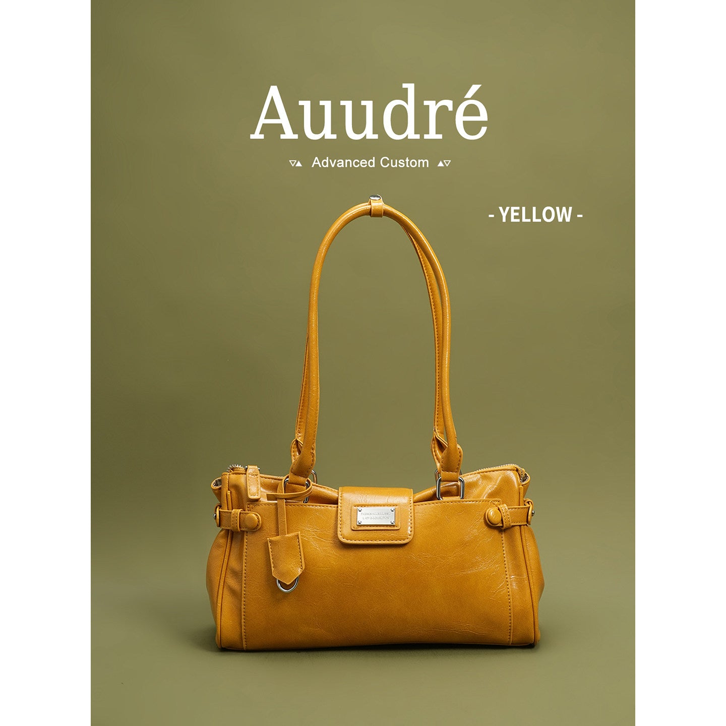 Cognac Patent Shoulder Bag