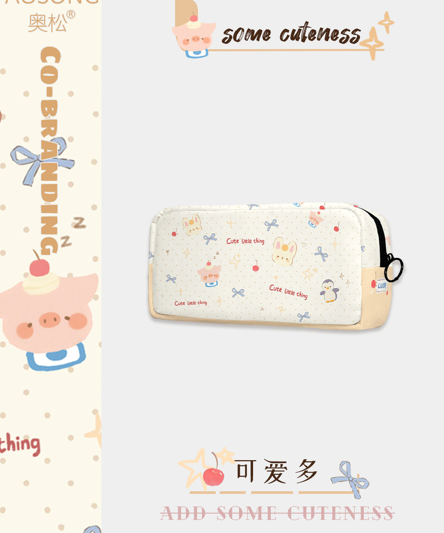 Sweet Treat Canvas Flat Pencil Case