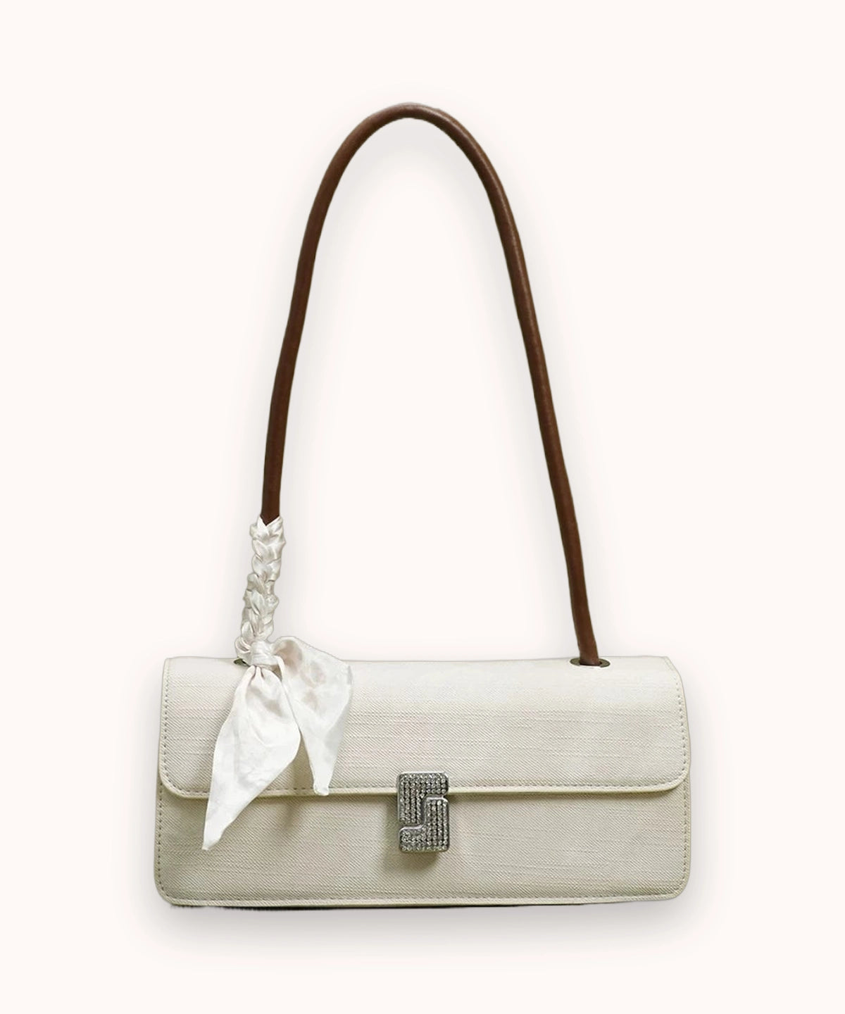 Borsa a spalla in velluto Ribbon