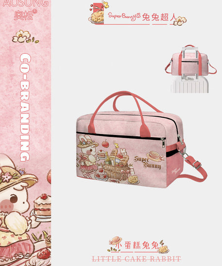Cupcake Bunny Canvas Travel Bag