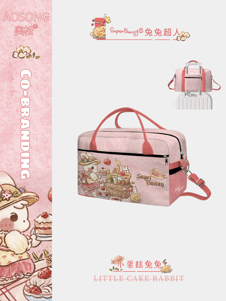 Cupcake Bunny Canvas Travel Bag
