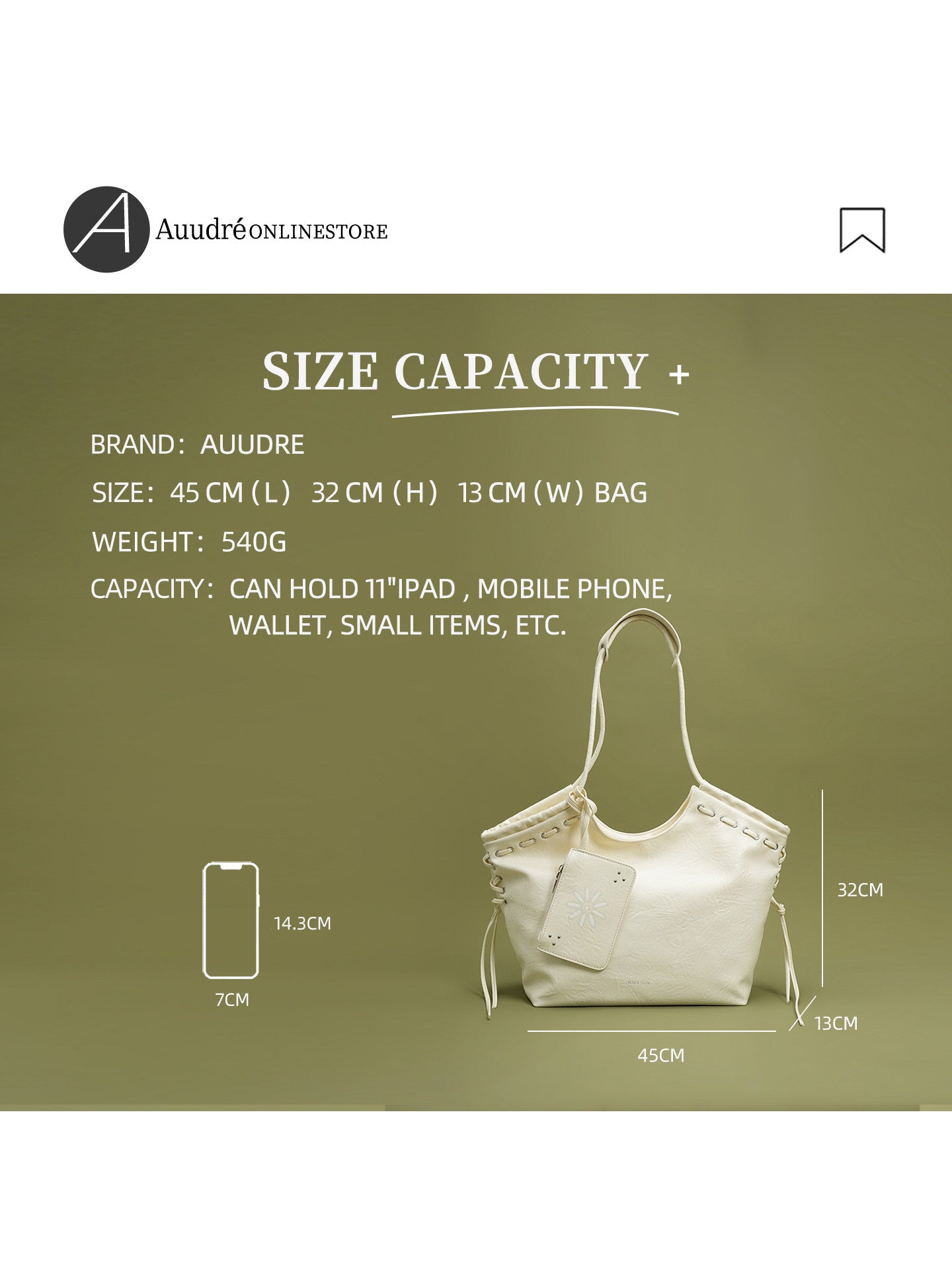 Dove Studded Tote