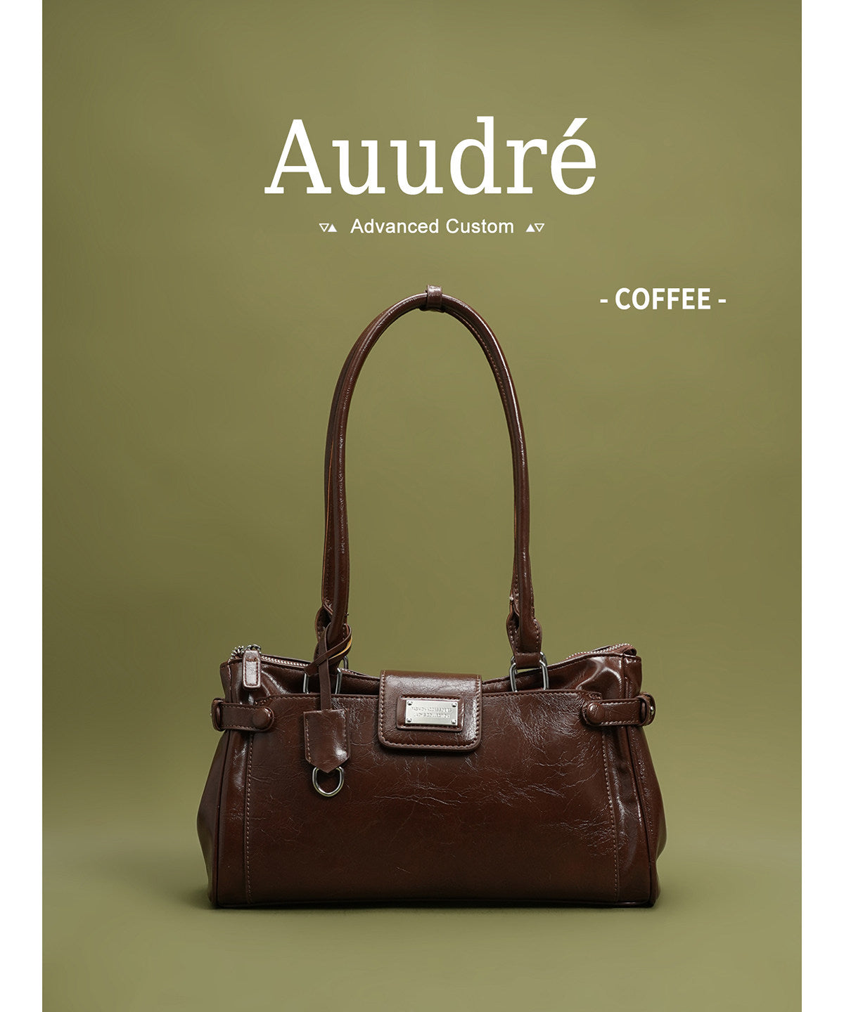 Cognac Patent Shoulder Bag