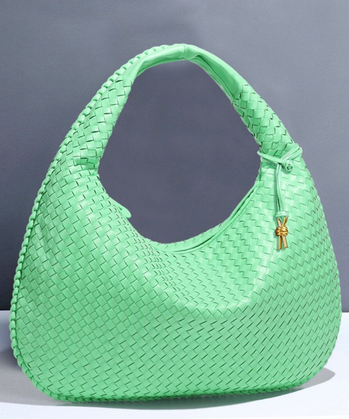 Sienna Woven Crescent Shoulder Bag