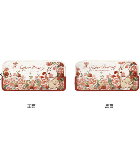 Rose Manor Canvas Flat Pencil Case
