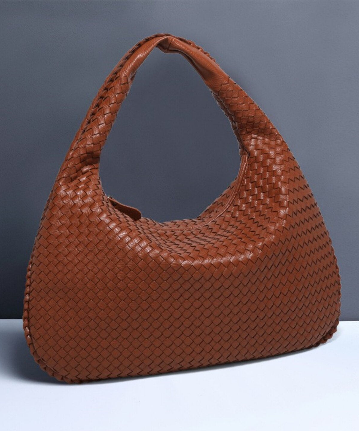 Sienna Woven Crescent Shoulder Bag
