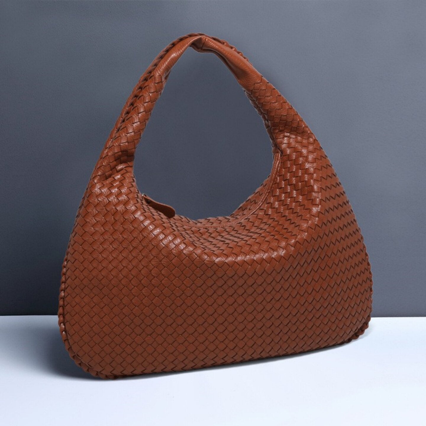 Sienna Woven Crescent Shoulder Bag