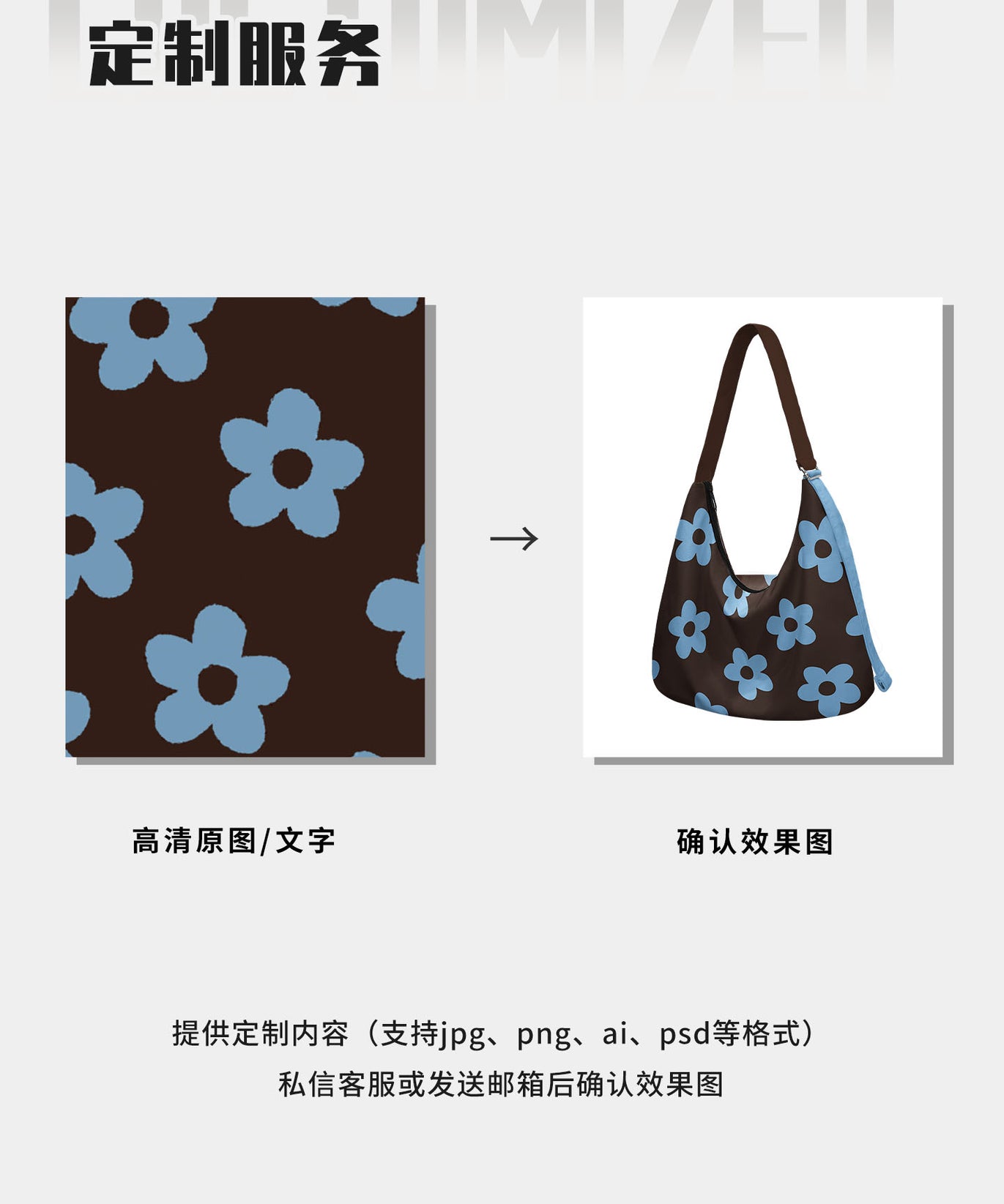Blue Bloom Canvas Crossbody Bag