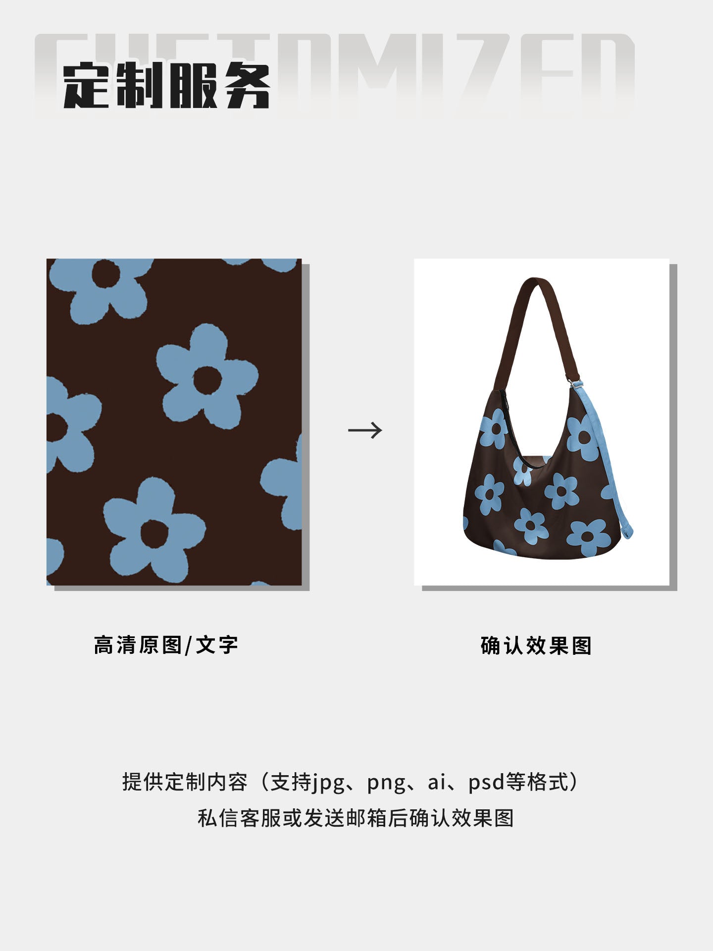 Blue Bloom Canvas Crossbody Bag