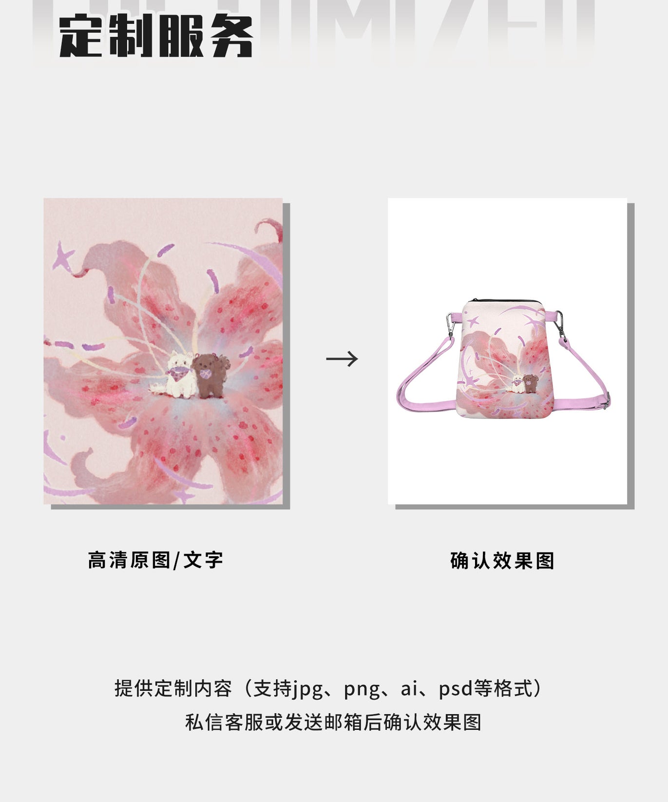 Lily Friends Canvas Phone Bag