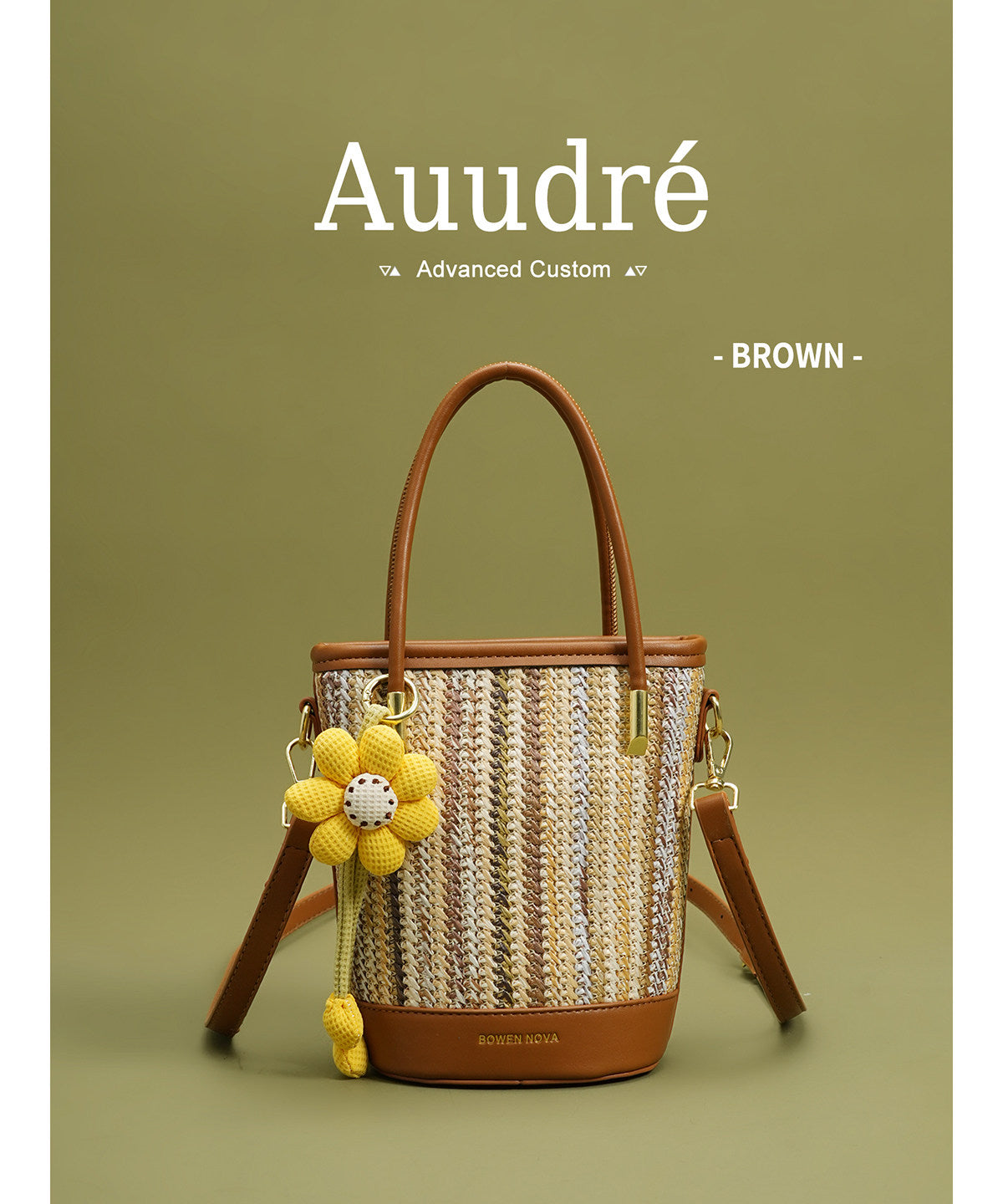 Fiesta Bucket Bag — Straw